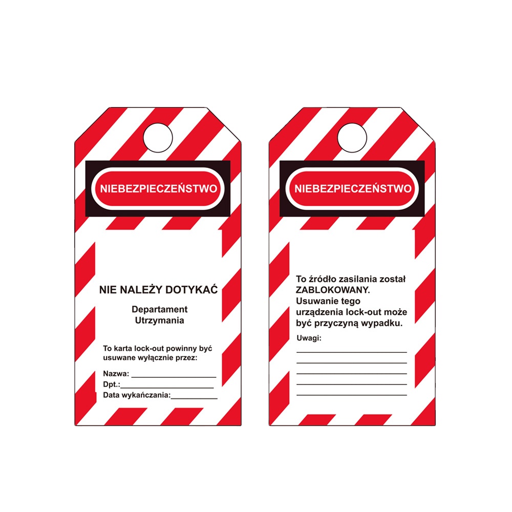 Andamio de advertencia industrial de alta calidad, identificación de peligro, etiqueta de seguridad de plástico de PVC, bloqueo, etiquetado