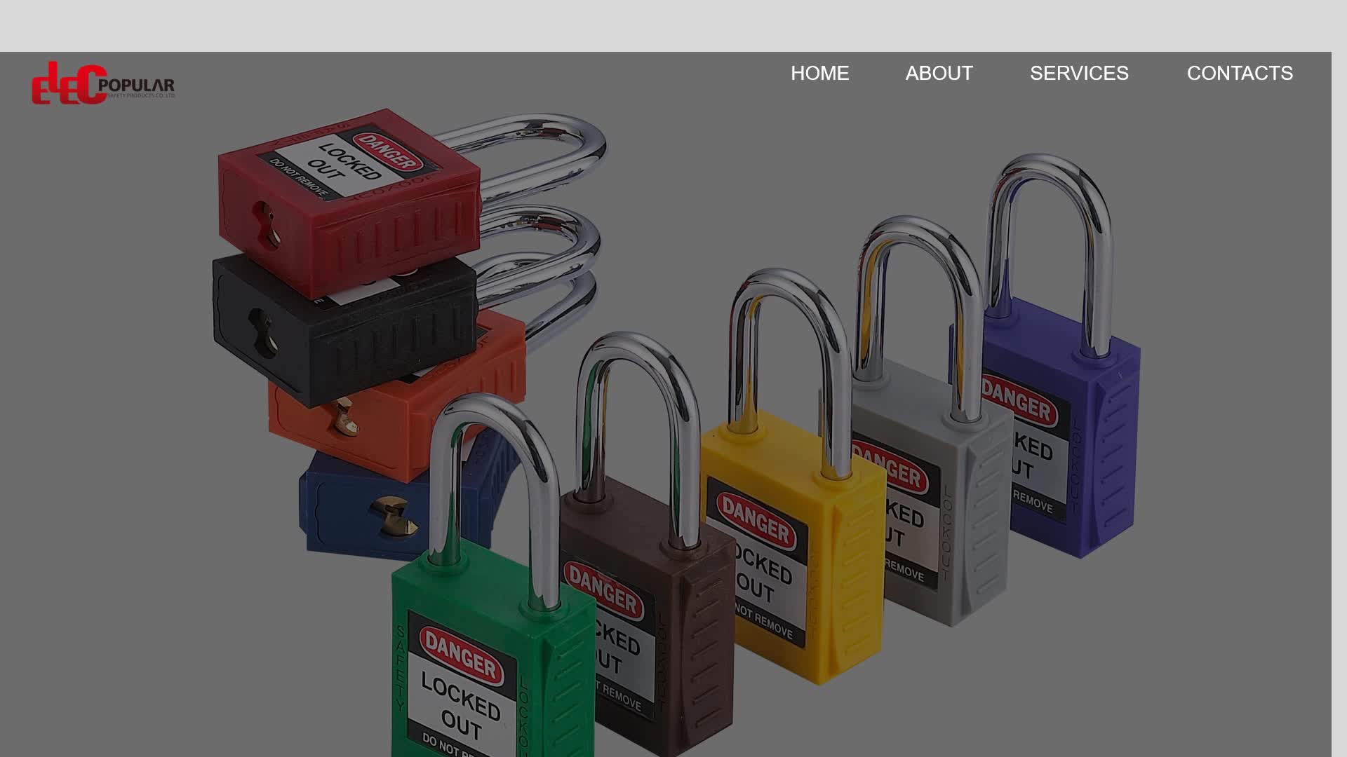 Nuevos tipos de candado de seguridad de plástico de cuerpo de cerradura de ABS con grillete de metal de acero