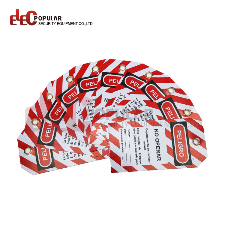 Equipo de la industria Bloqueado diseño personalizado PVC Etiquetas de PVC Bloqueo de seguridad Etiquetado